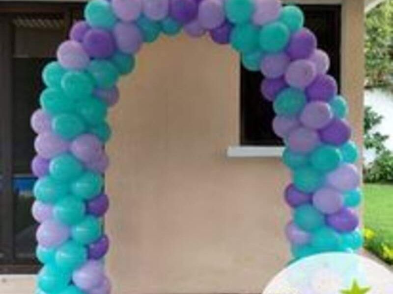 ARREGLO GLOBO ARCO CELESTE GUATEMALA 