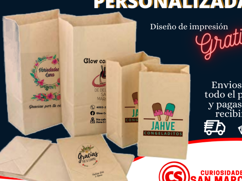 Bolsas Kraft personalizadas San Marcos