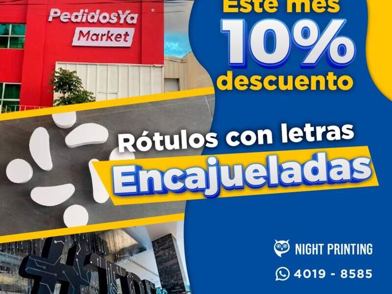 RÓTULOS CON LETRA ENCAJUELADA