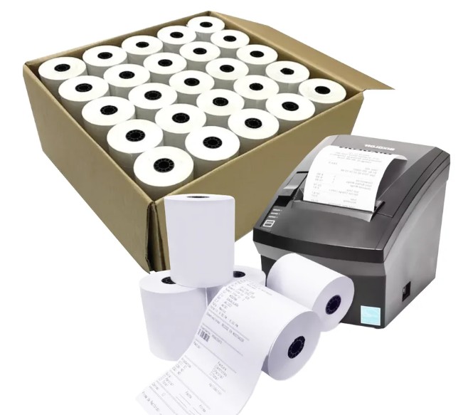 Papel Térmico (80mm Ancho x 70mm Diámetro)