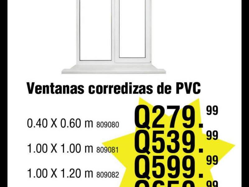 Ventana corrediza de PVC Guatemala Zona 11