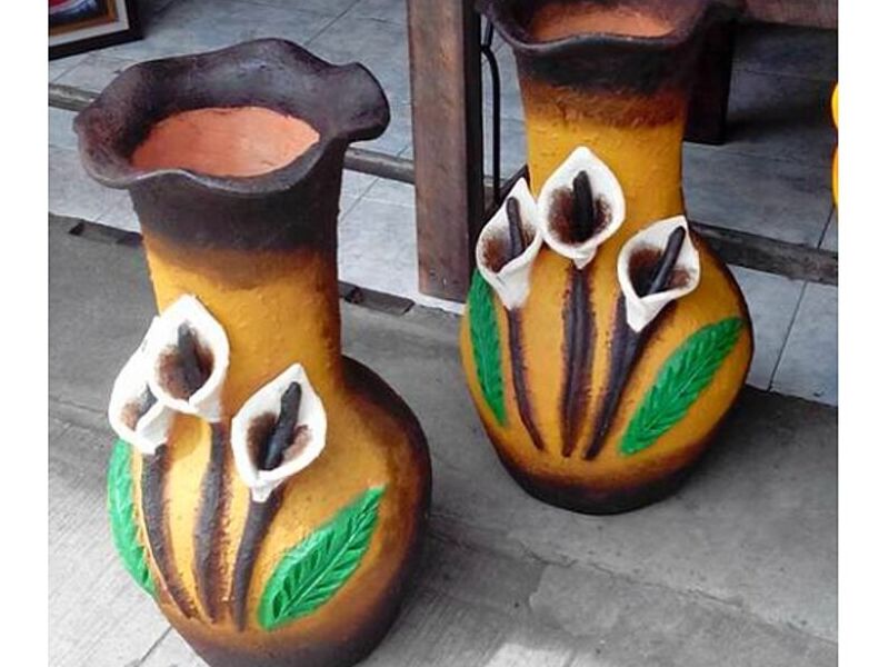 Jarrones diseño flor Guatemala