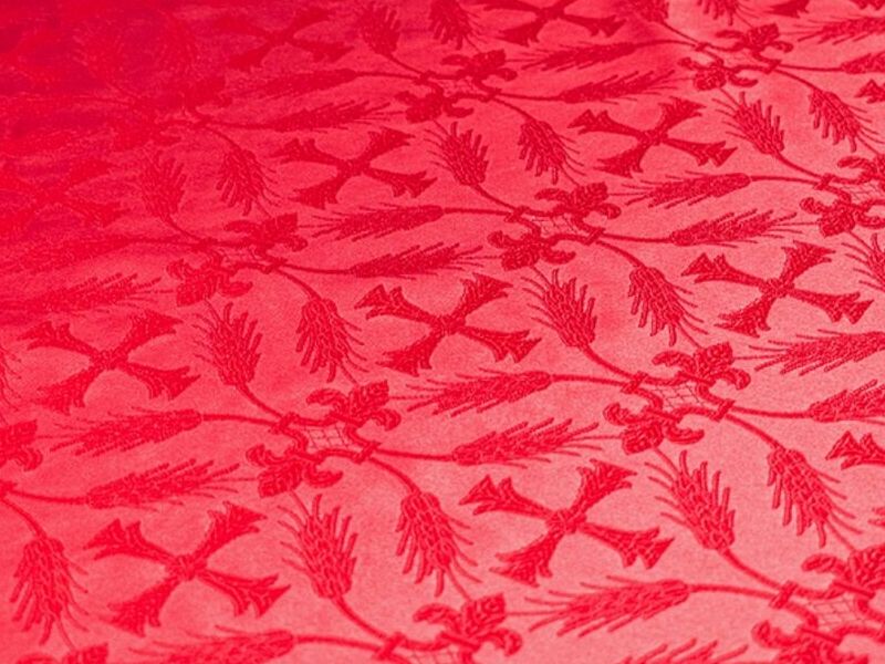 Tela roja cortina Guatemala