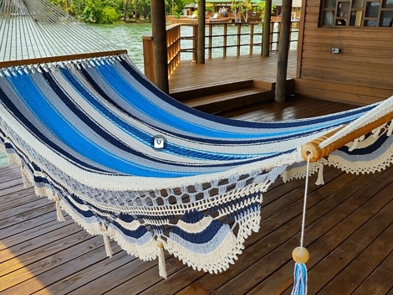 Hamaca azul blanca Guatemala