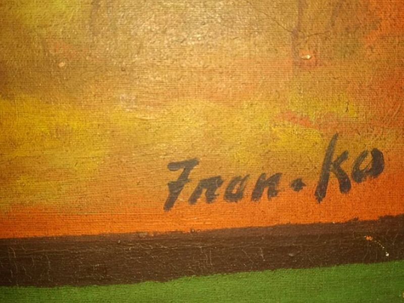 Cuadro pintura firma Guatemala