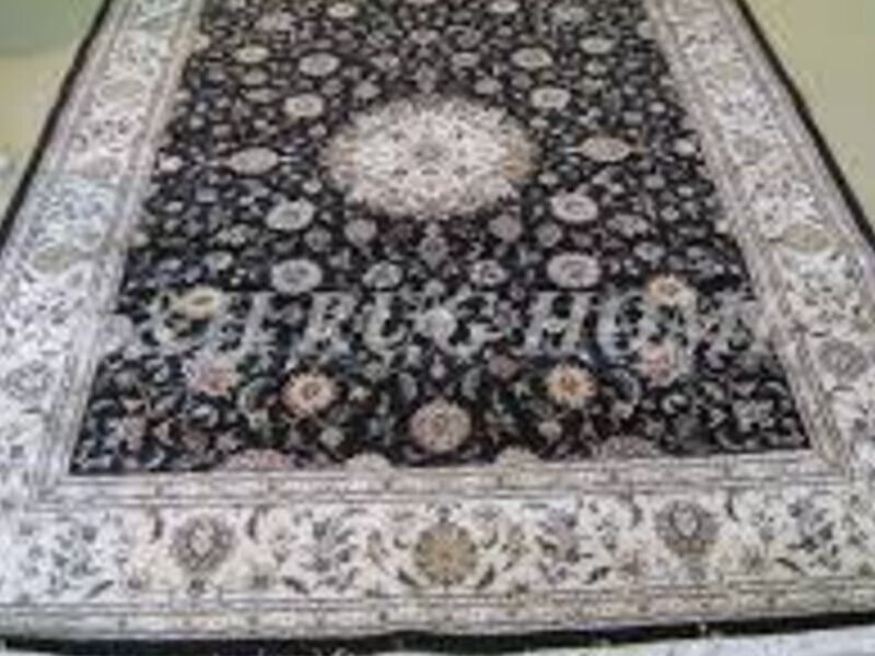 Alfombra Persa Negra Cuadrada Guatemala