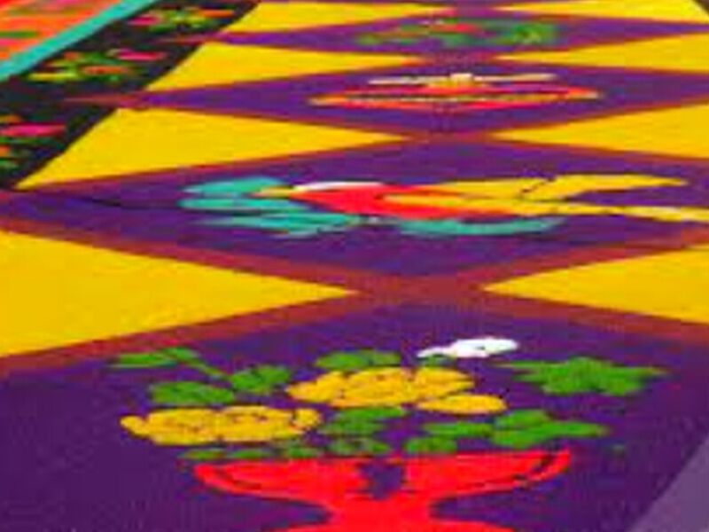 Alfombra Rombos Cáliz Guatemala