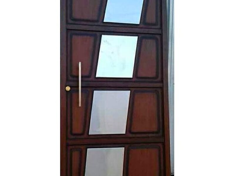puerta metálica color madera Guatemala 