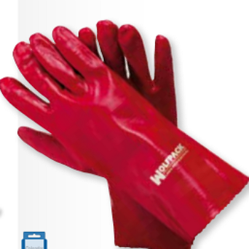 3 Guantes PVC rojo