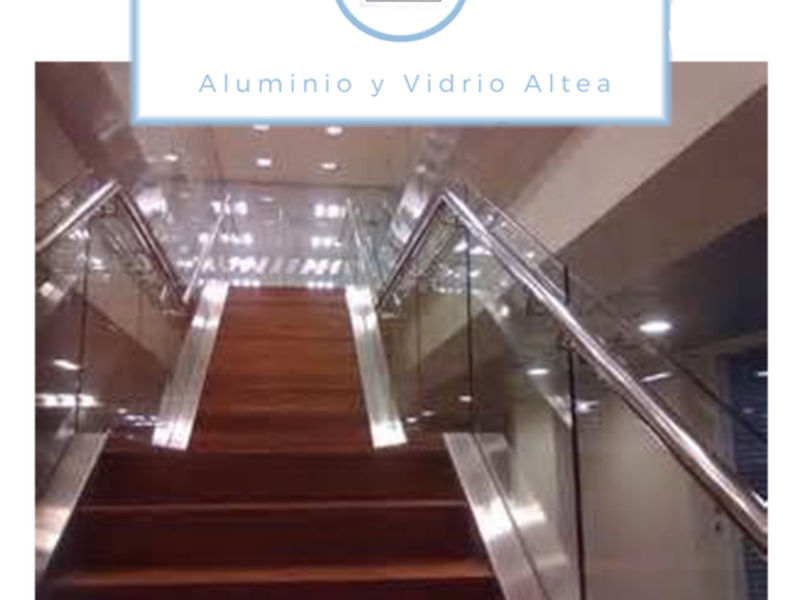 Barandal Aluminio y Vidrio