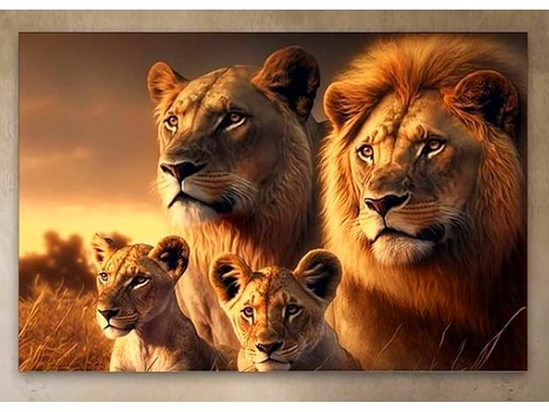 Cuadro Decorativo Leones Guatemala
