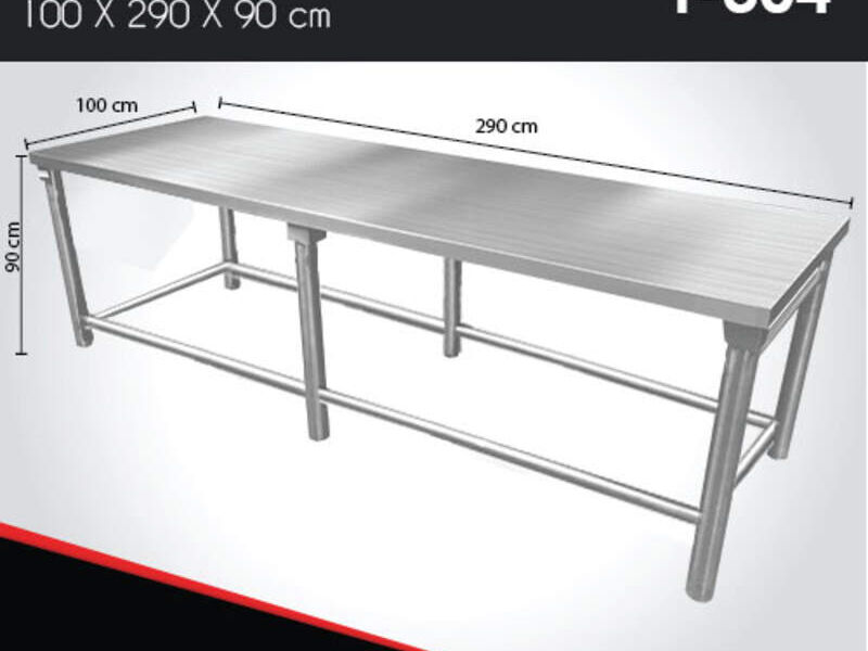Mesa Acero Inoxidable 100 x 290 cm