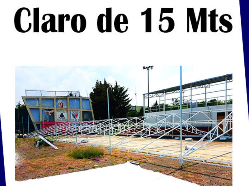 ESTRUCTURA METÁLICA 15 MTS DE CLARO