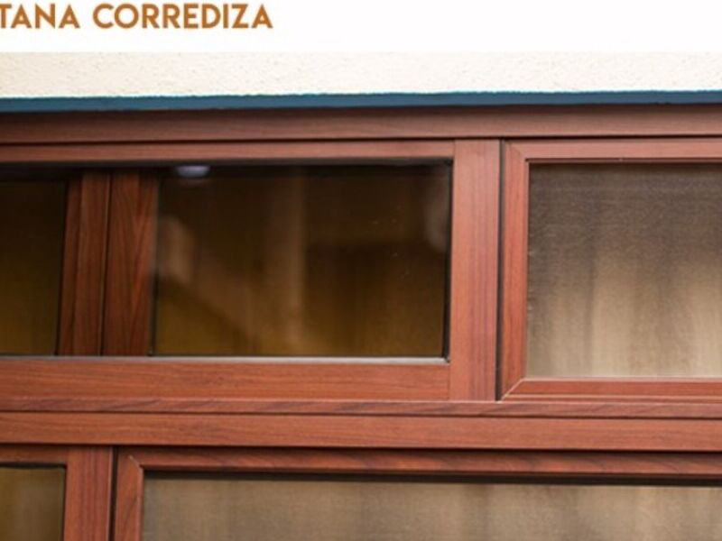 Ventana Corrediza Imitacion madera, Janapachel