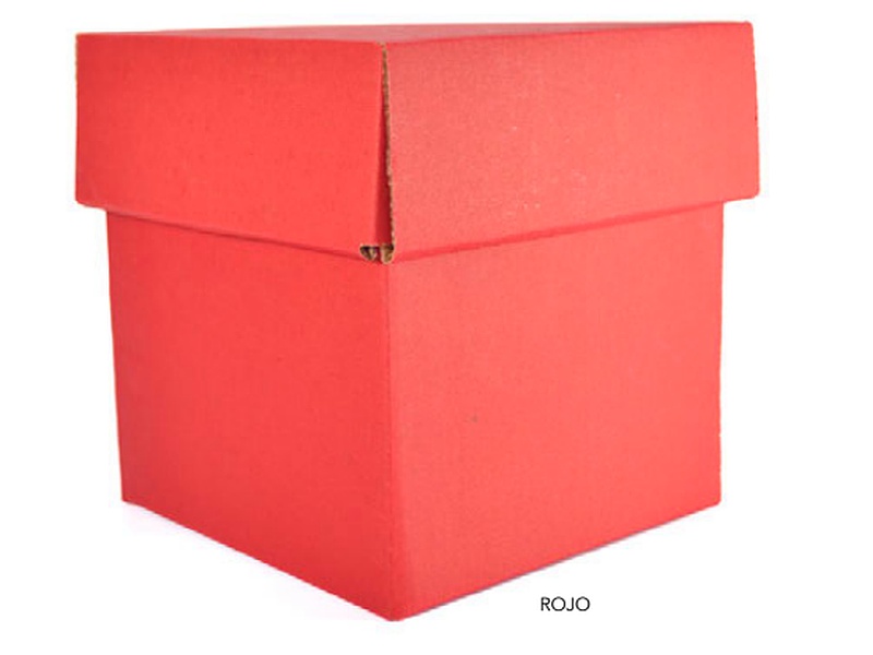 Caja cubo 2 piezas rojo Guatemala