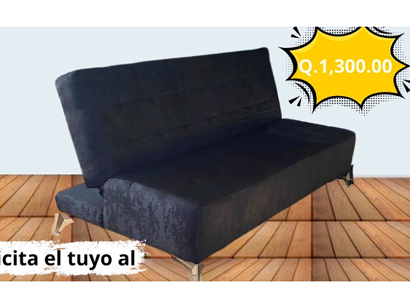 Sofá Cama Negro Pequeño Guatemala