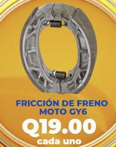 Fricción de freno GY6 Guatemala