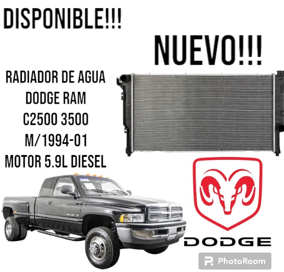 Radiador de agua Dodge Ram Guatemala
