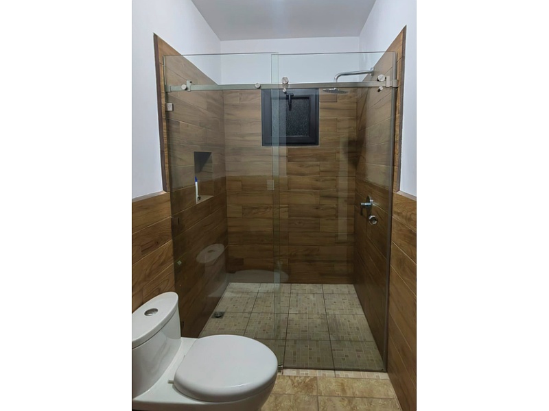 Puerta Baño Vidrio Templado Oscuro Guatemala