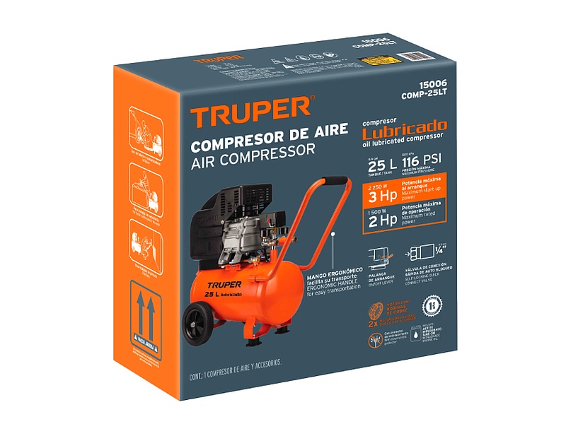 Compresor Horizontal 3HP Guatemala