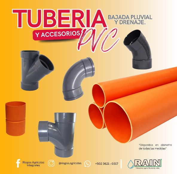 Tuberia PVC para bajada fluvial Guatemala