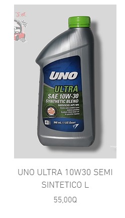 Lubricante de auto UNO Guatemala