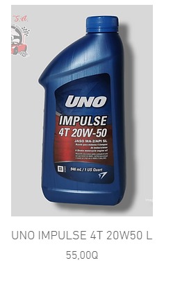 Lubricante de auto 20W50 Guatemala