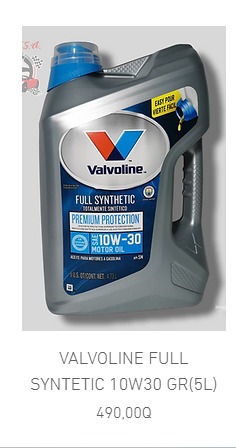 Lubricante Valvoline Guatemala