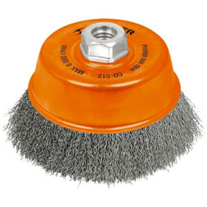 Cepillo alambre copa recto 5 x 5/8, 6000rpm