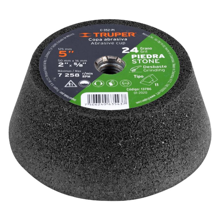 Copa pulir concreto 5 pulg grano 40