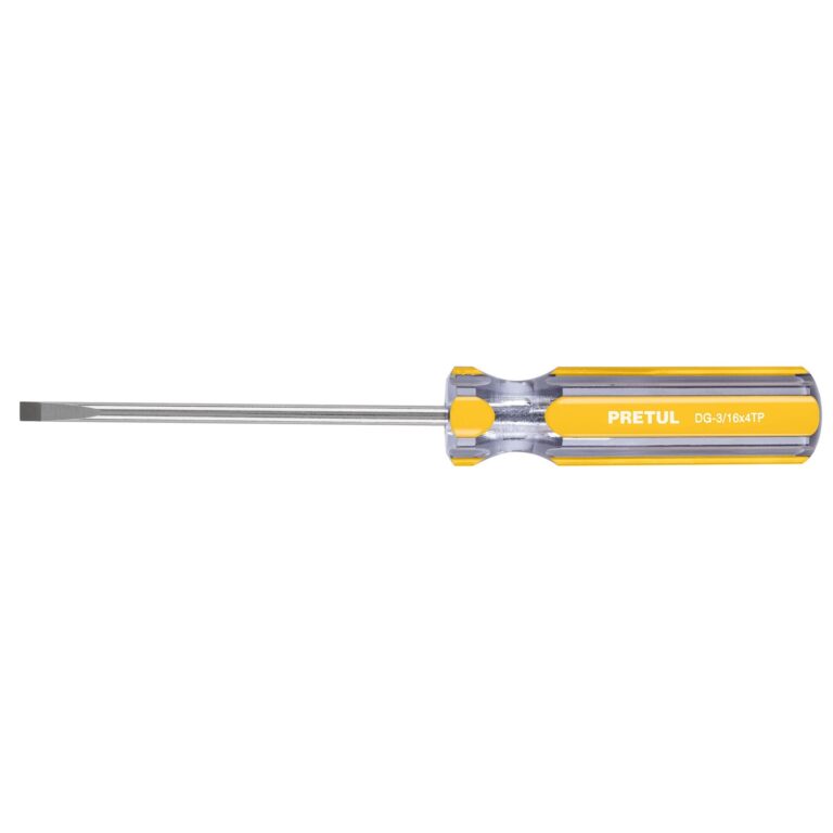 Desarmador plano 1/8×4 pulg mango plastico