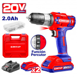 BARRENO PERCUTOR, INALAMBRICO 20V