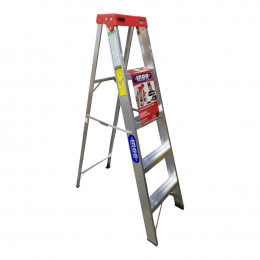 ESCALERA DE ALUMINIO, 6 PIES, 2 BANDAS,