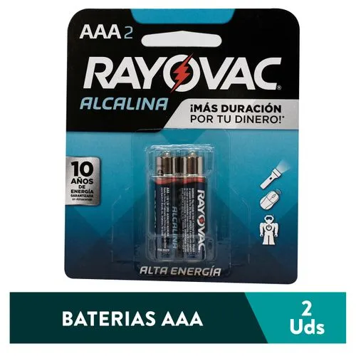 Batería Alcalina Rayovac AAA2