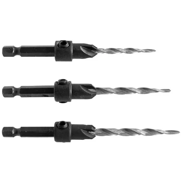 Brocas Avellanadoras 3 Piezas Dewalt #6 #8 #10