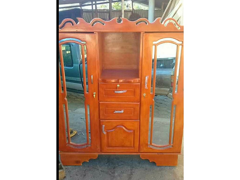 Ropero madera dos espejos SAN MIGUEL