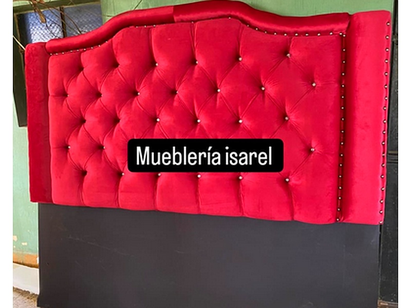 Cabecero Cama Capitone Rojo SAN JUAN