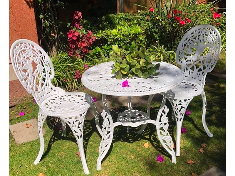 Comedor 2 Sillas Aluminio Fundido QUETZALTENANGO