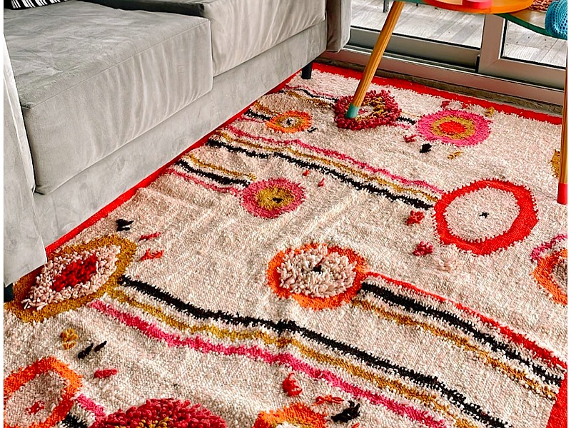 Alfombra decorada fibra natural Guatemala