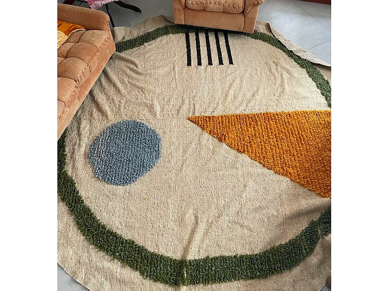 Alfombra geometrica circular Guatemala