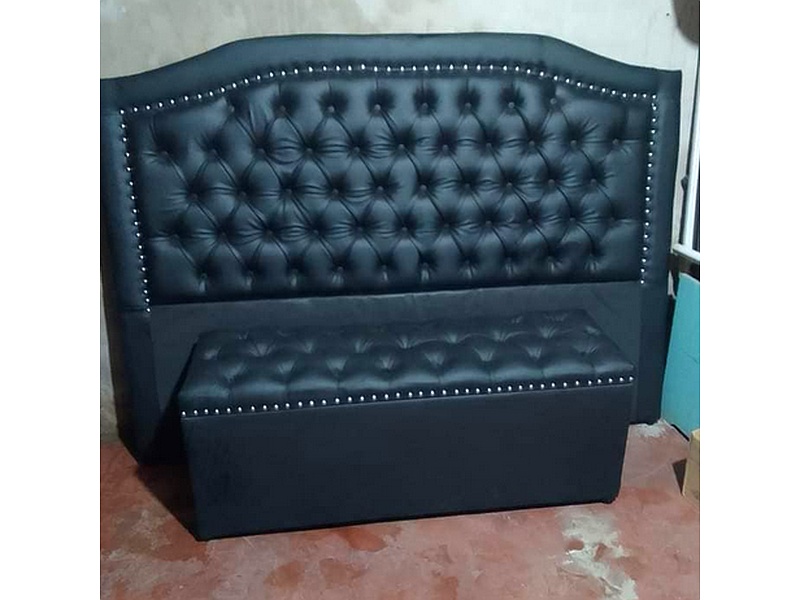 Cabecero Cama Capitoné Negro CIUDAD DE GUATEMALA