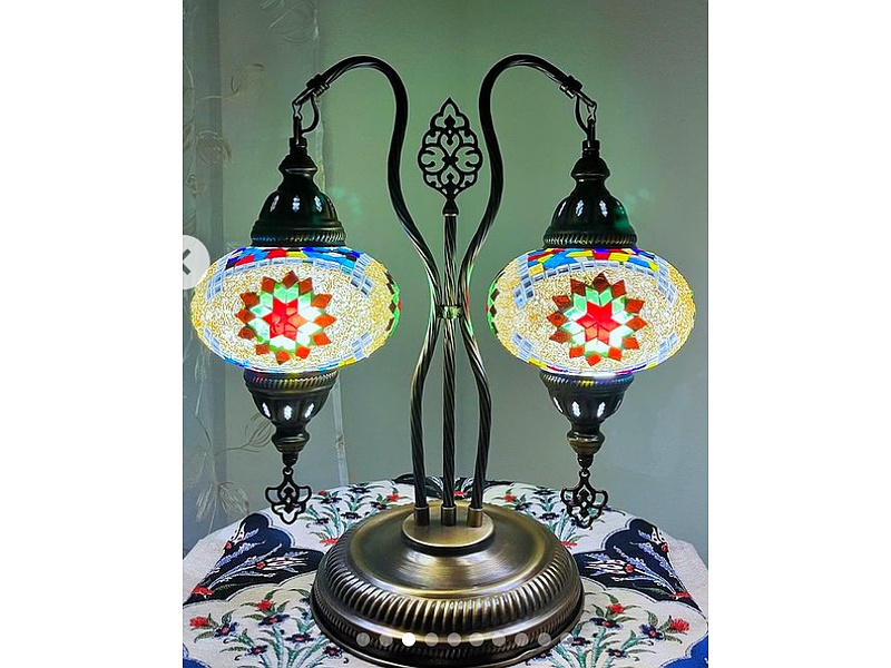 Lampara mesa turca Home rojo Guatemala