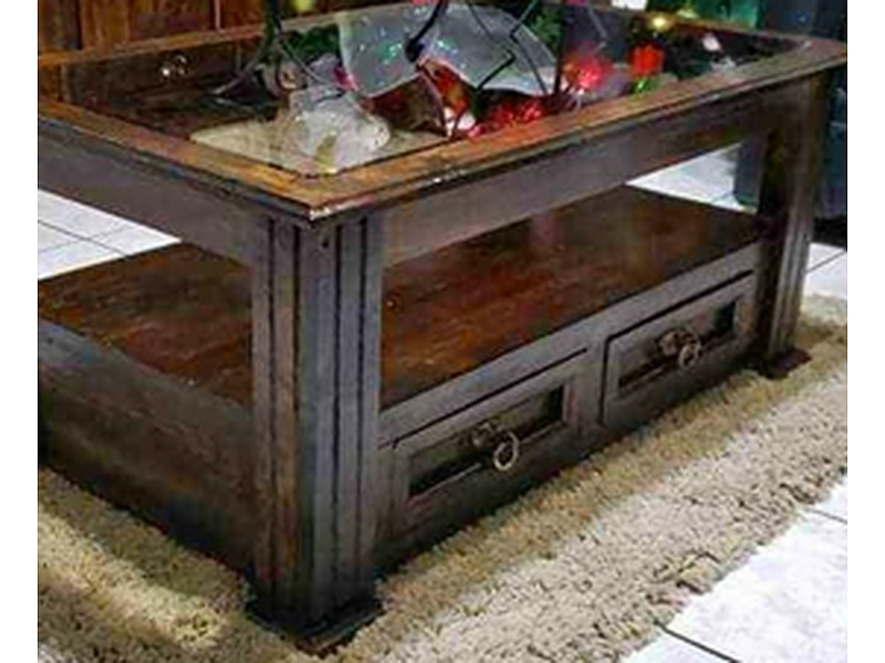 Mesa centro estilo rustico SACATEPÉQUEZ