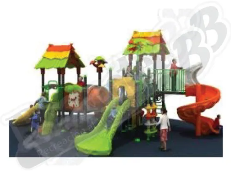 Juegos infantil con resbaladillas