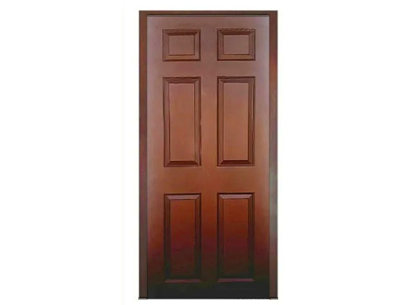 Puerta marrón diseño de paneles Guatemala