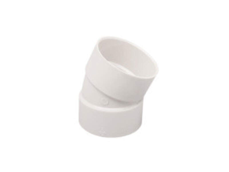 CODO 22.5 TUBERÍA SANITARIA PVC