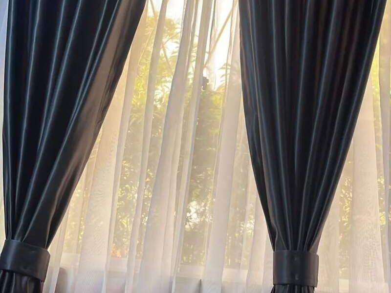 cortinas dobles elegante