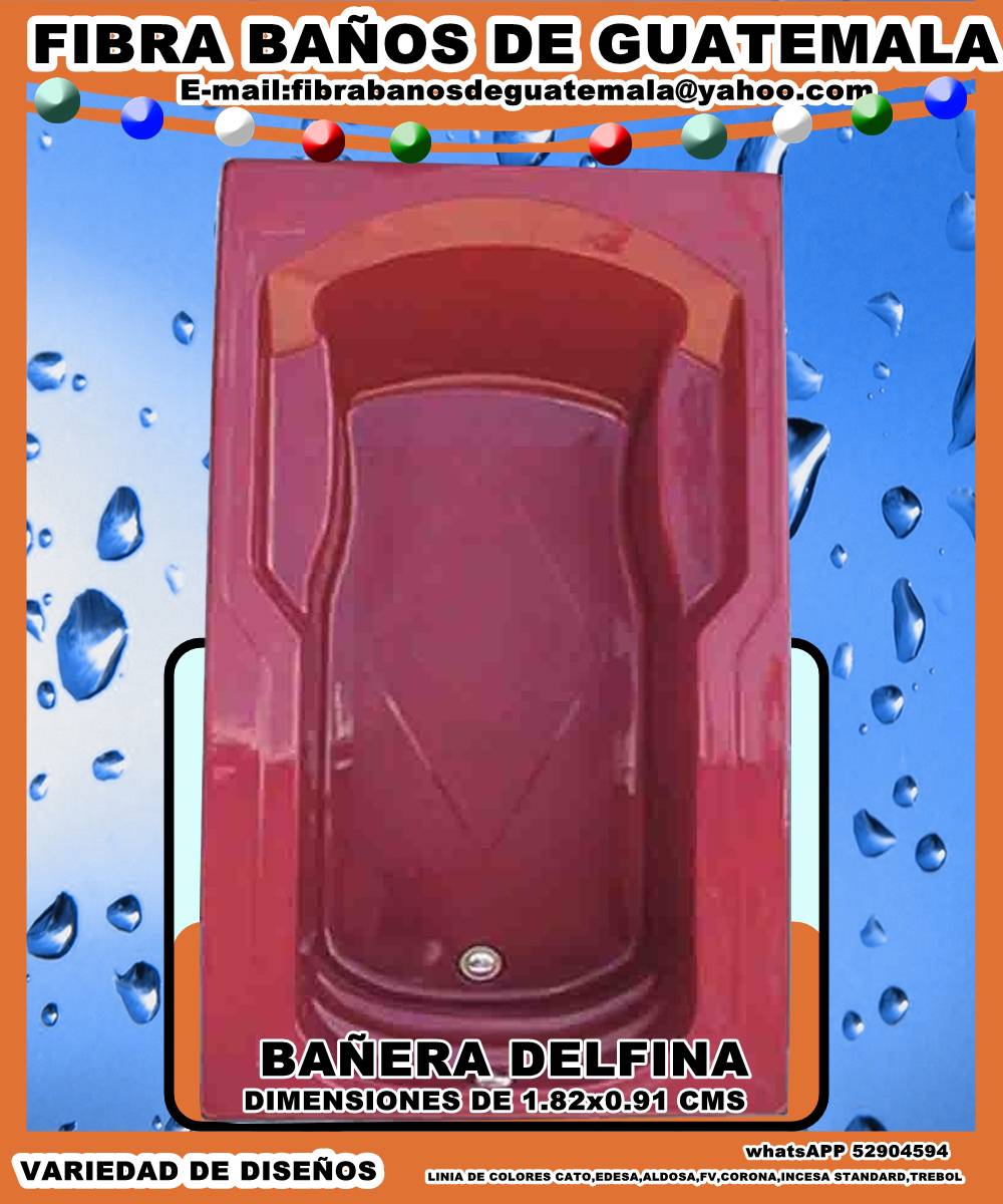 Bañera Delfina roja, Guatemala
