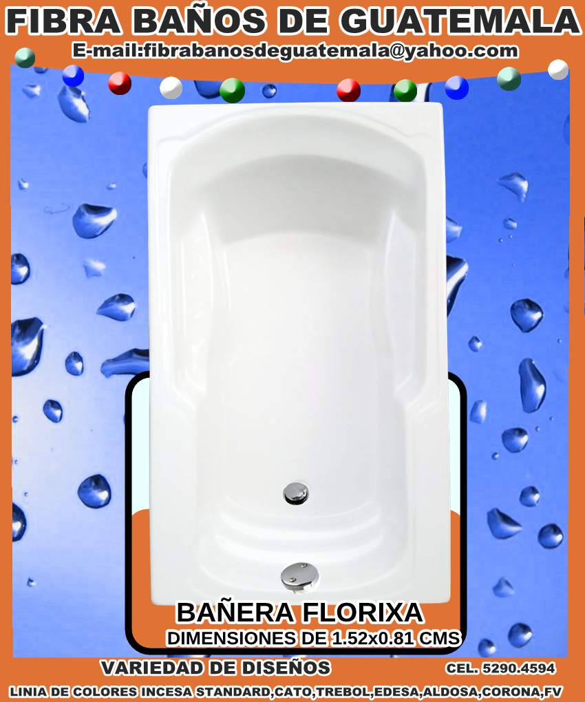 Bañera Florixa Blanca, Guatemala