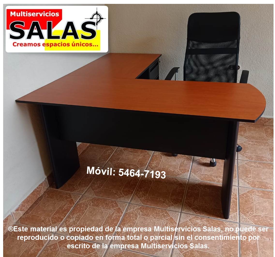 Escritorio de madera en L, Guatemala